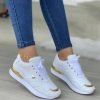 Latest Women Sneakers Platform Shoes PU Leather Patchwork Casual Sport Shoes Ladies Outdoor Running Walking Shoes Zapatillas Mujer