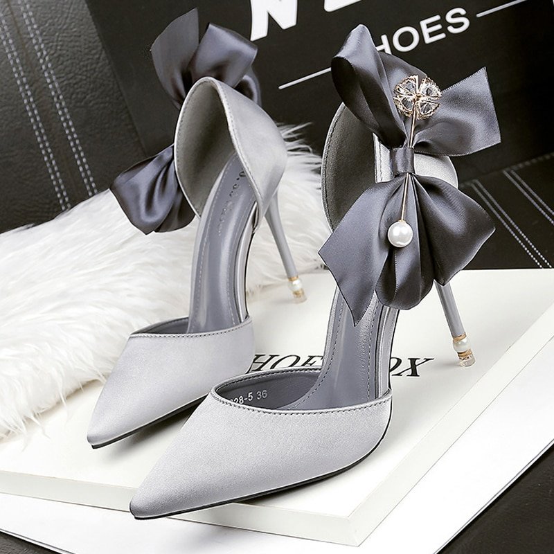 2023-New-Bow-knot-Women-Pumps-Designer-Shoes-High-Heels-Sandals-Women-Satin-Stiletto-Heels-Sexy-2