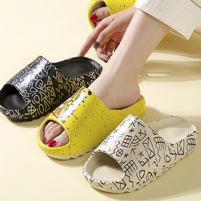 Designer-Slides-Summer-House-Thick-Printed-Graffiti-Men-Slippers-Women-Flip-Flops-Unisex-Platform-Shoes-2022