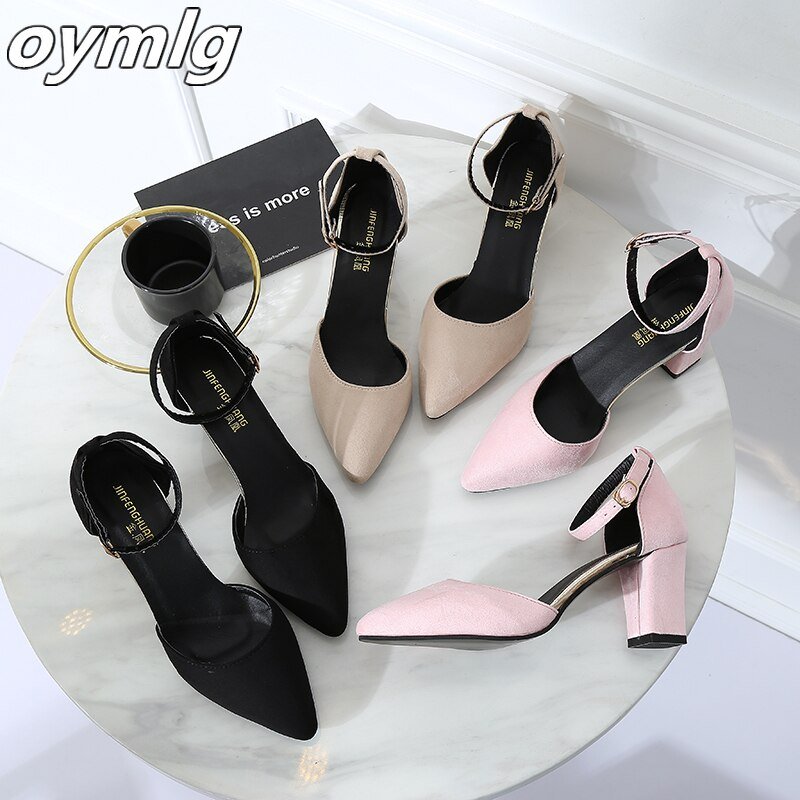 Korean-version-wild-thick-with-pointed-single-shoes-fashion-comfortable-high-heels-trend-sexy-high-heels-4